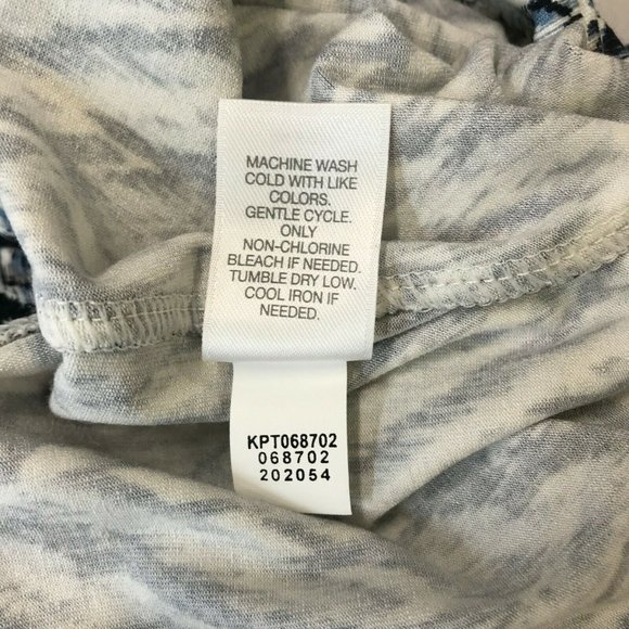 J. Jill Womens High Rise Flat Front Full Leg Blue Print Cropped Pant XS/MP - Picture 6 of 6